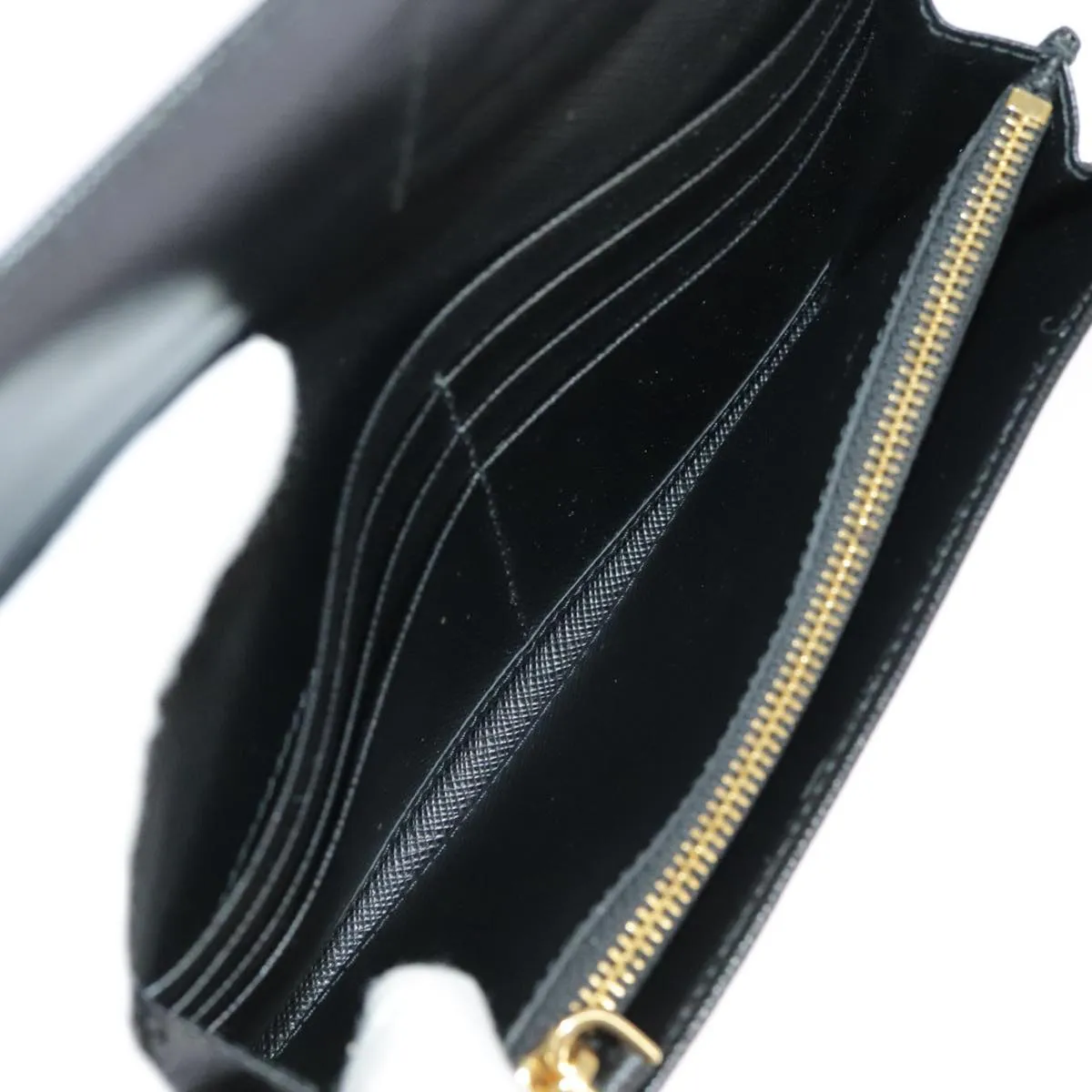 Prada Saffiano Black Leather Accessories