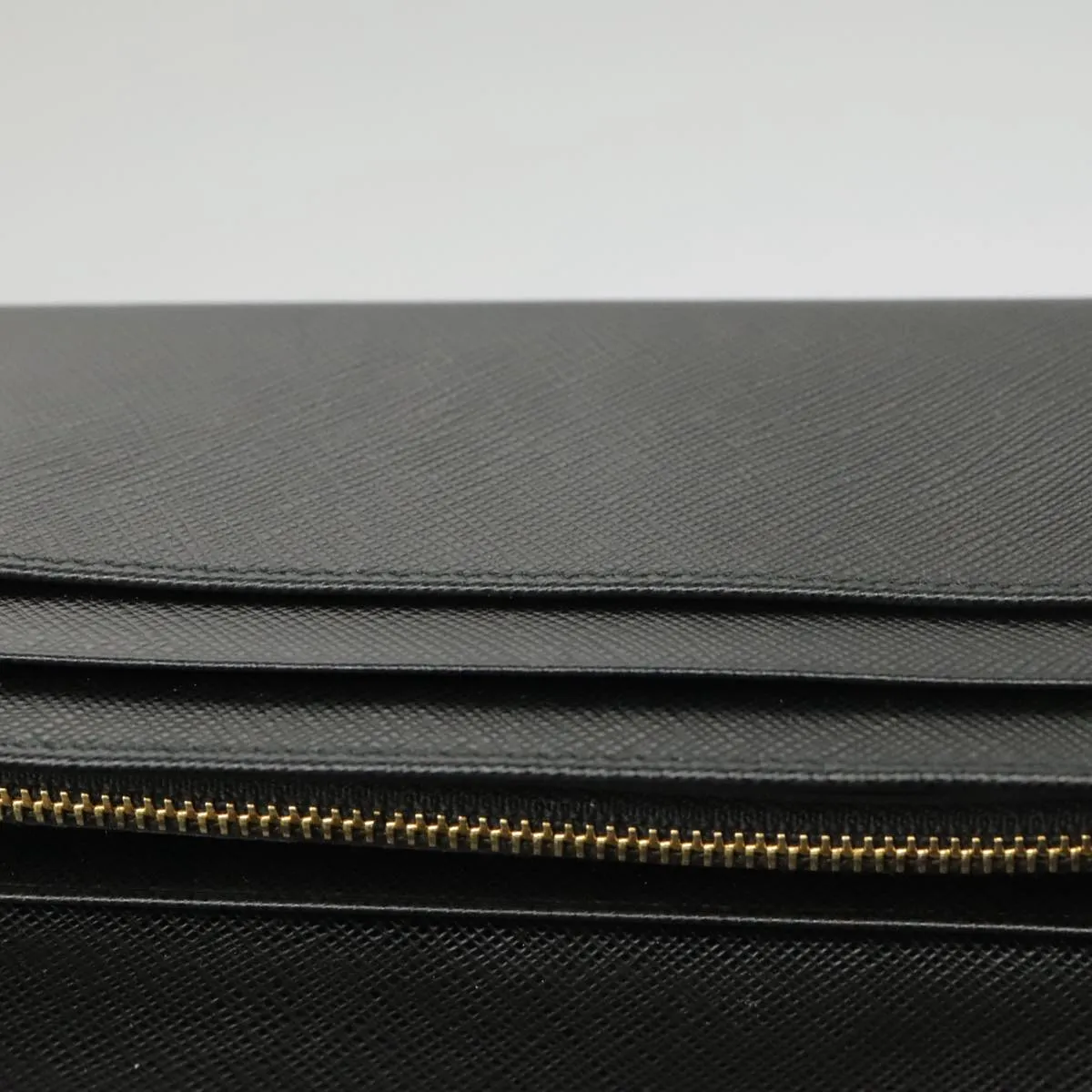 Prada Saffiano Black Leather Accessories