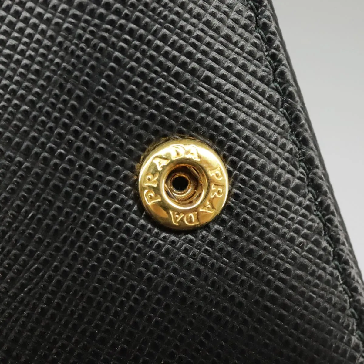 Prada Saffiano Black Leather Accessories