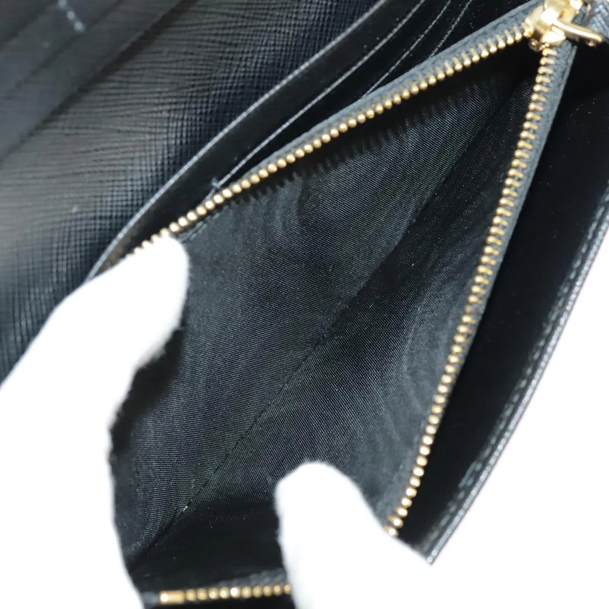 Prada Saffiano Black Leather Accessories