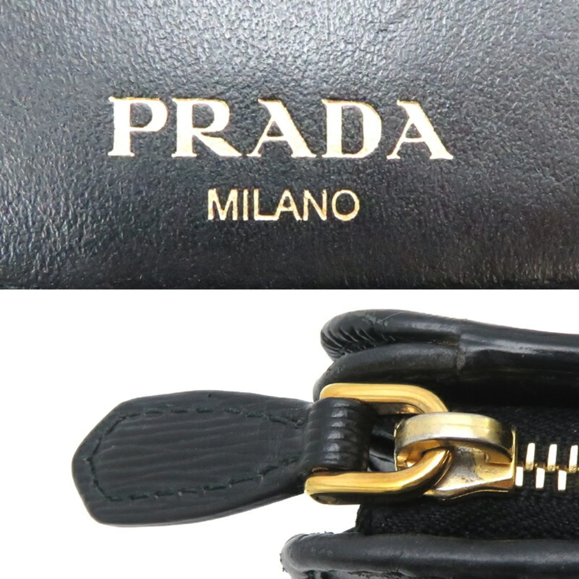 Prada Saffiano Black Leather Accessories