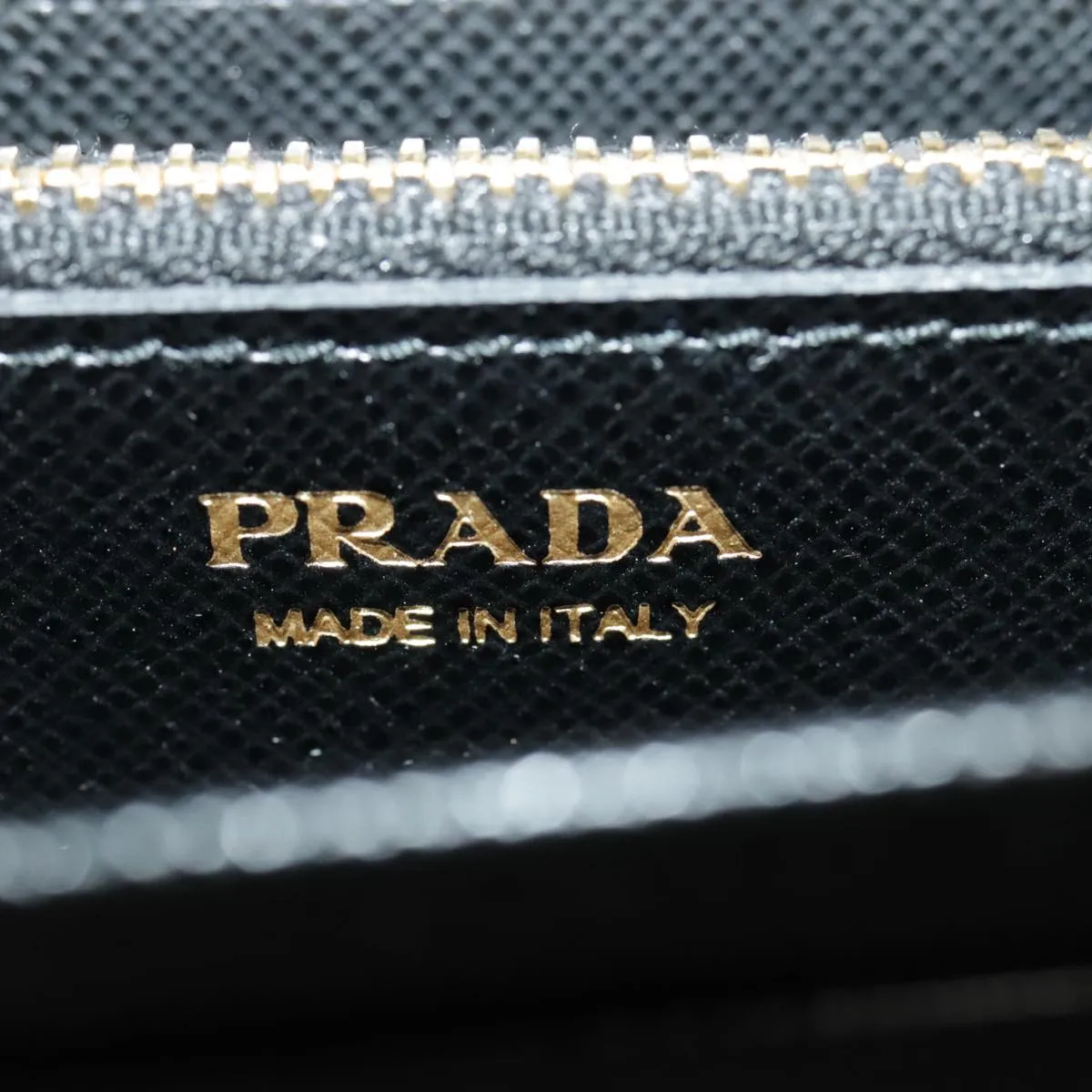 Prada Saffiano Black Leather Accessories
