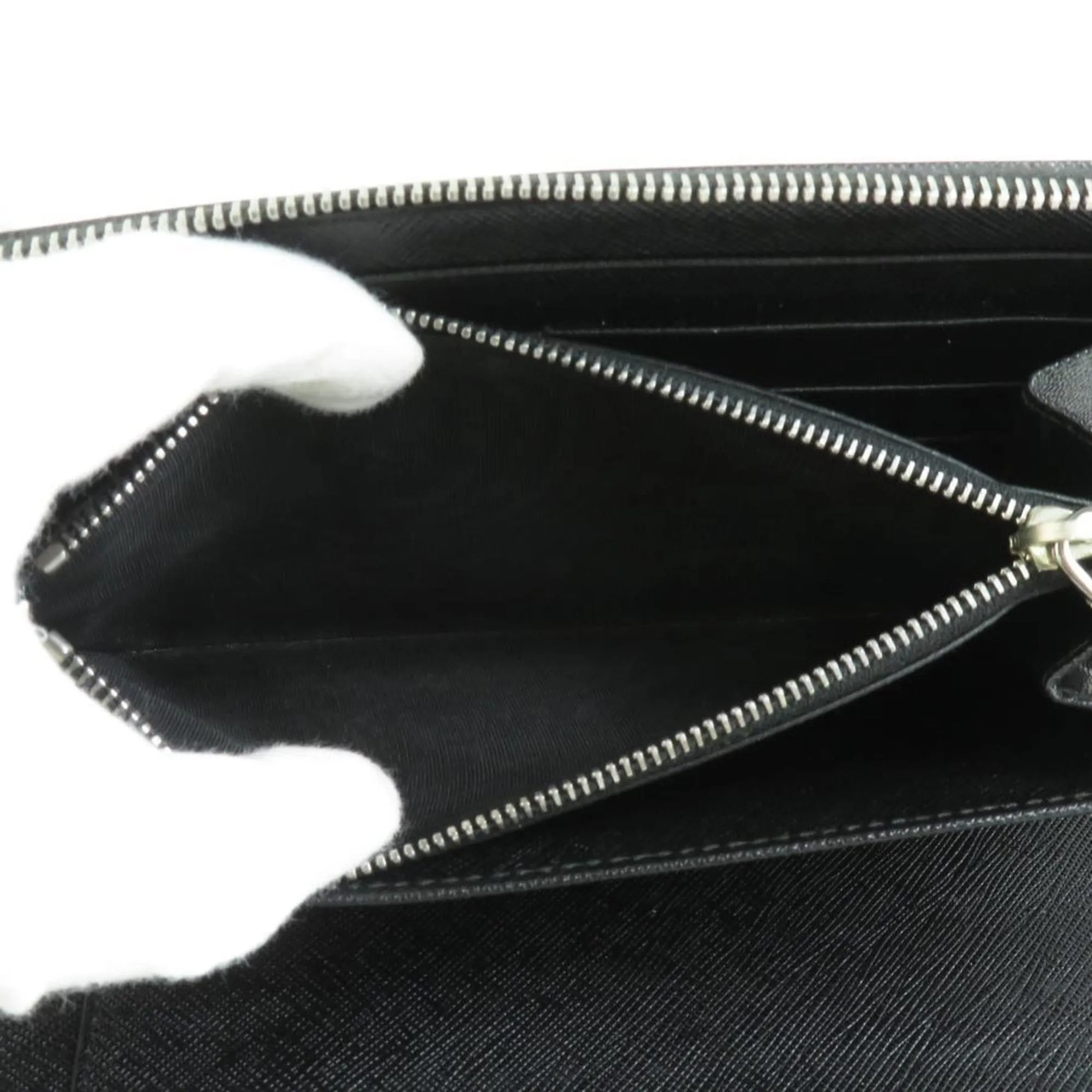 Prada Saffiano Black Leather Accessories