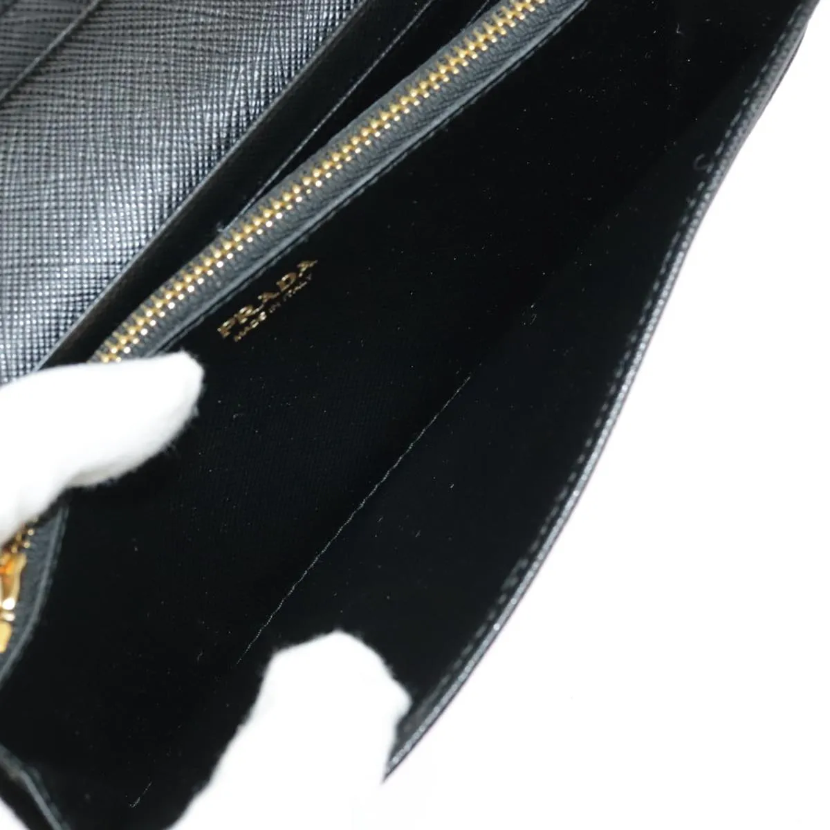 Prada Saffiano Black Leather Accessories