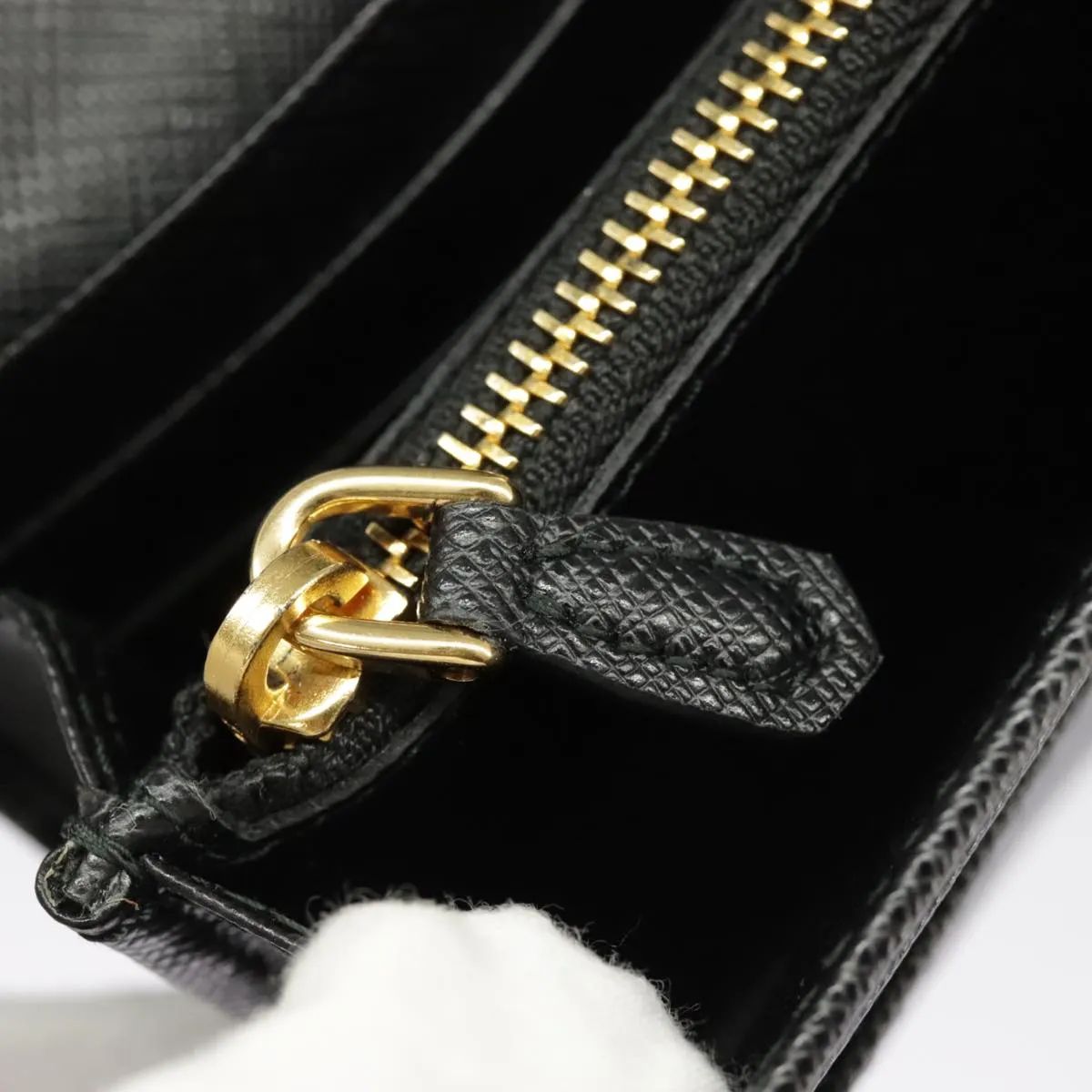 Prada Saffiano Black Leather Accessories