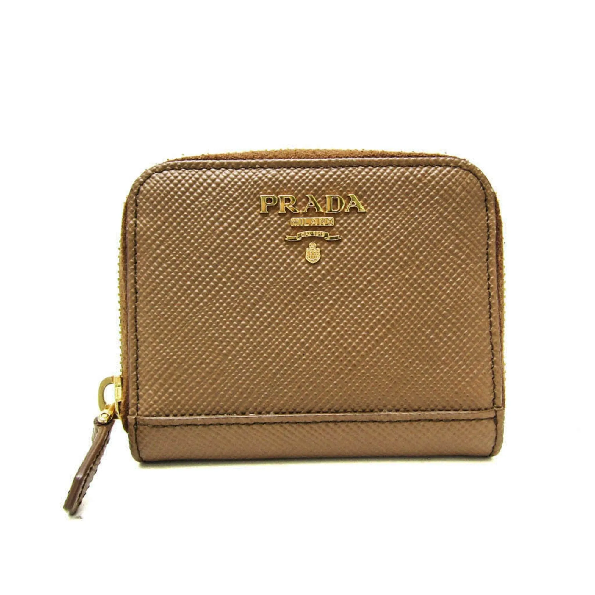 Prada Saffiano Brown Leather Accessories