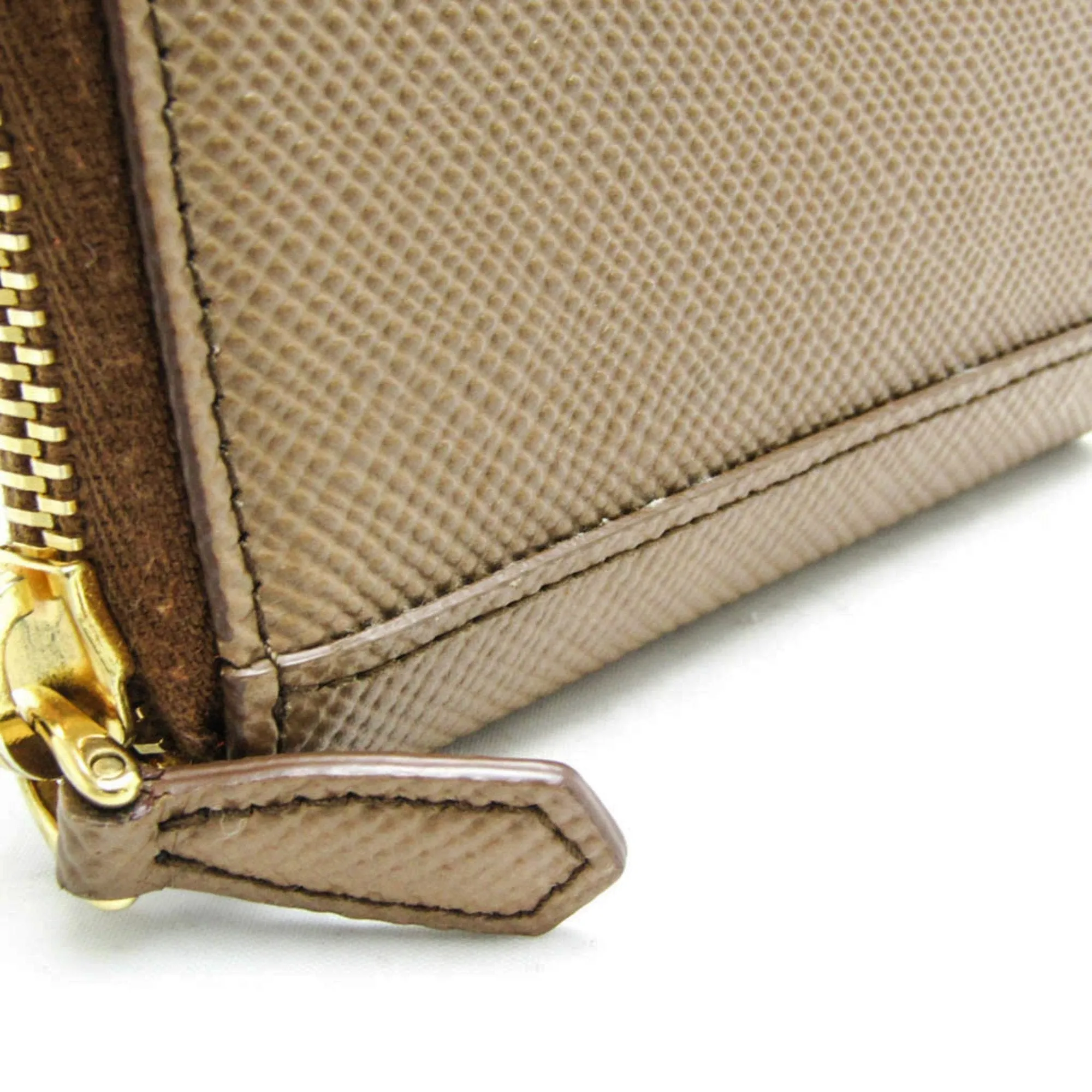 Prada Saffiano Brown Leather Accessories