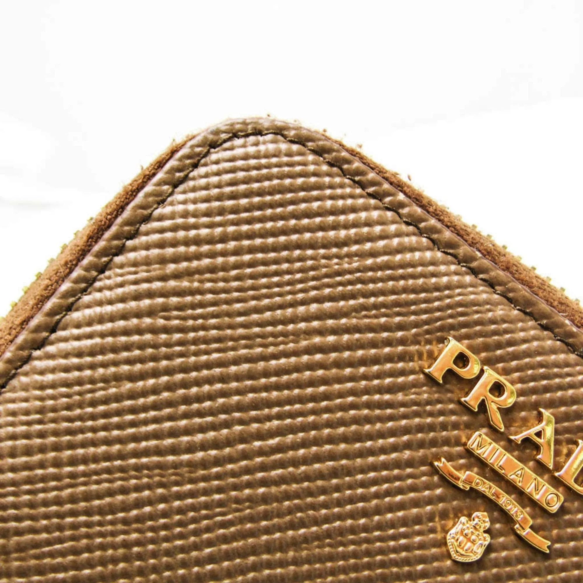 Prada Saffiano Brown Leather Accessories
