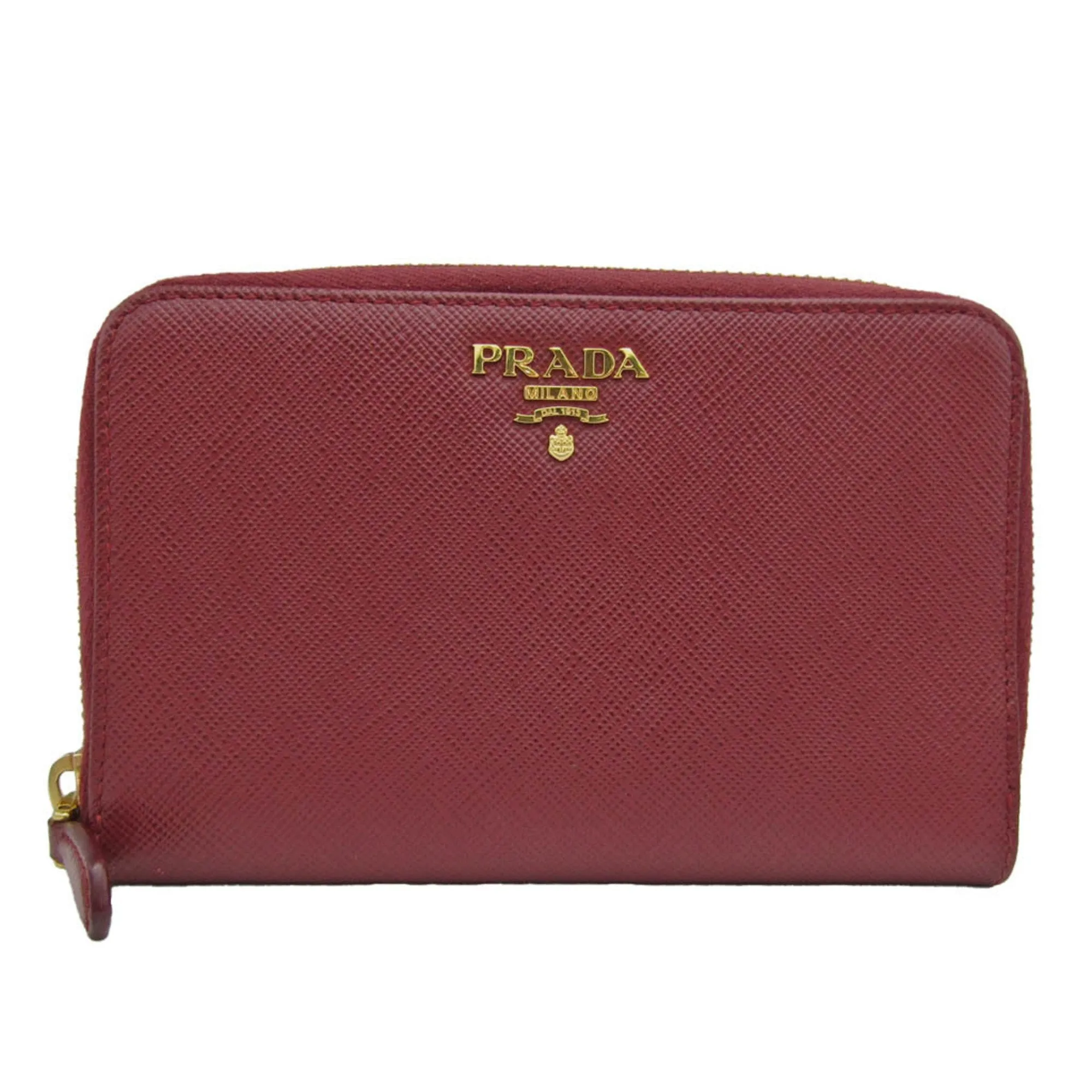 Prada Saffiano Burgundy Leather Accessories
