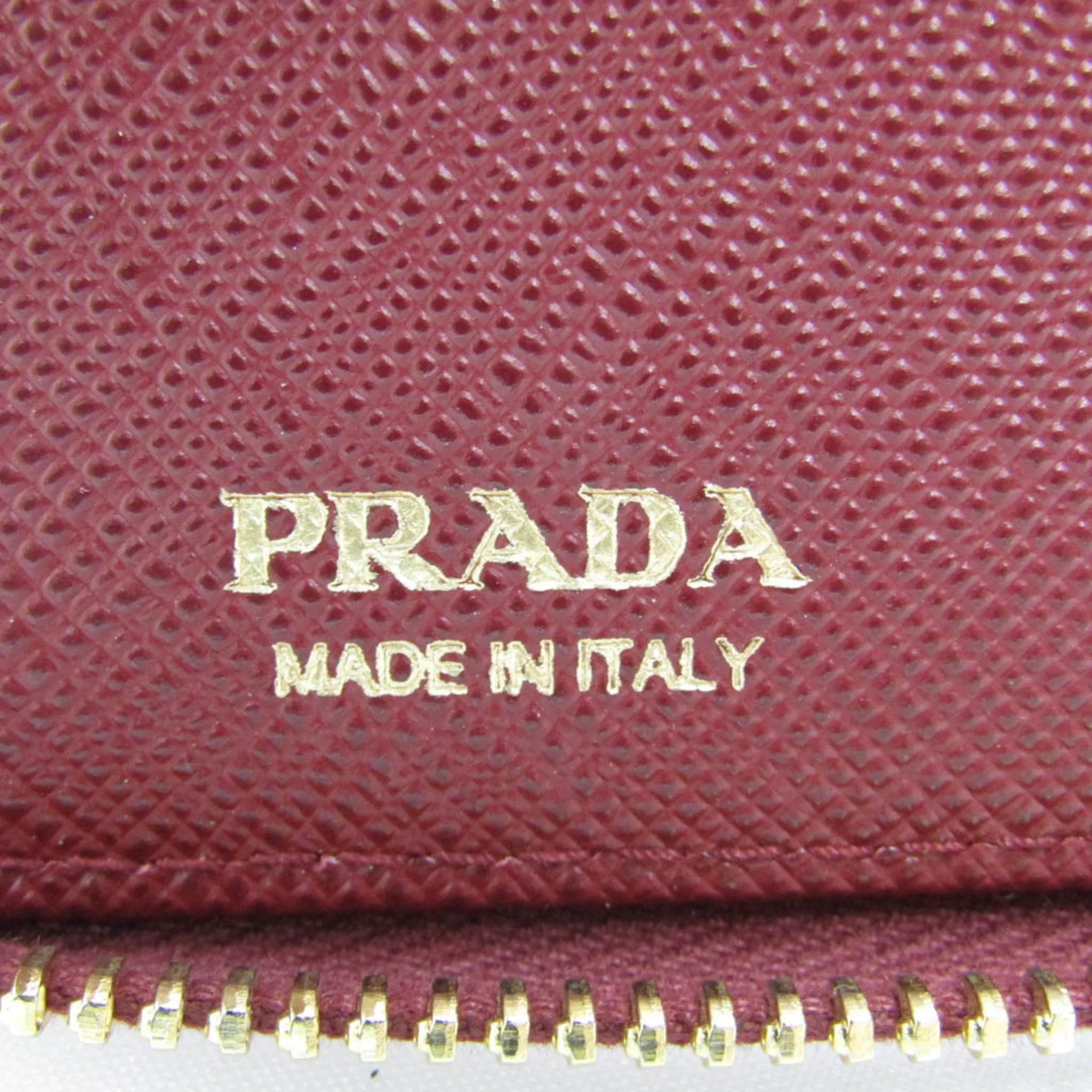 Prada Saffiano Burgundy Leather Accessories