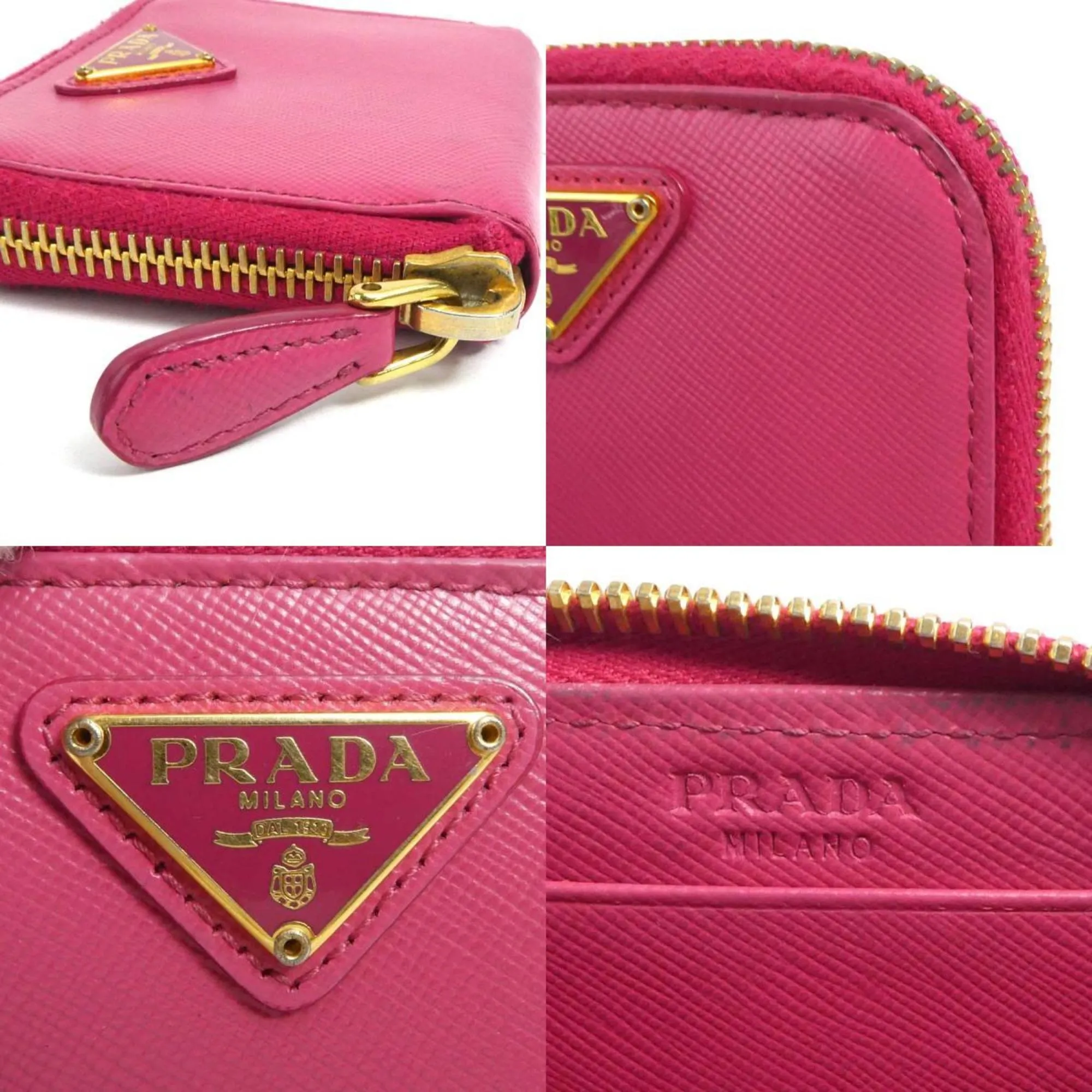 Prada Saffiano Pink Leather Accessories