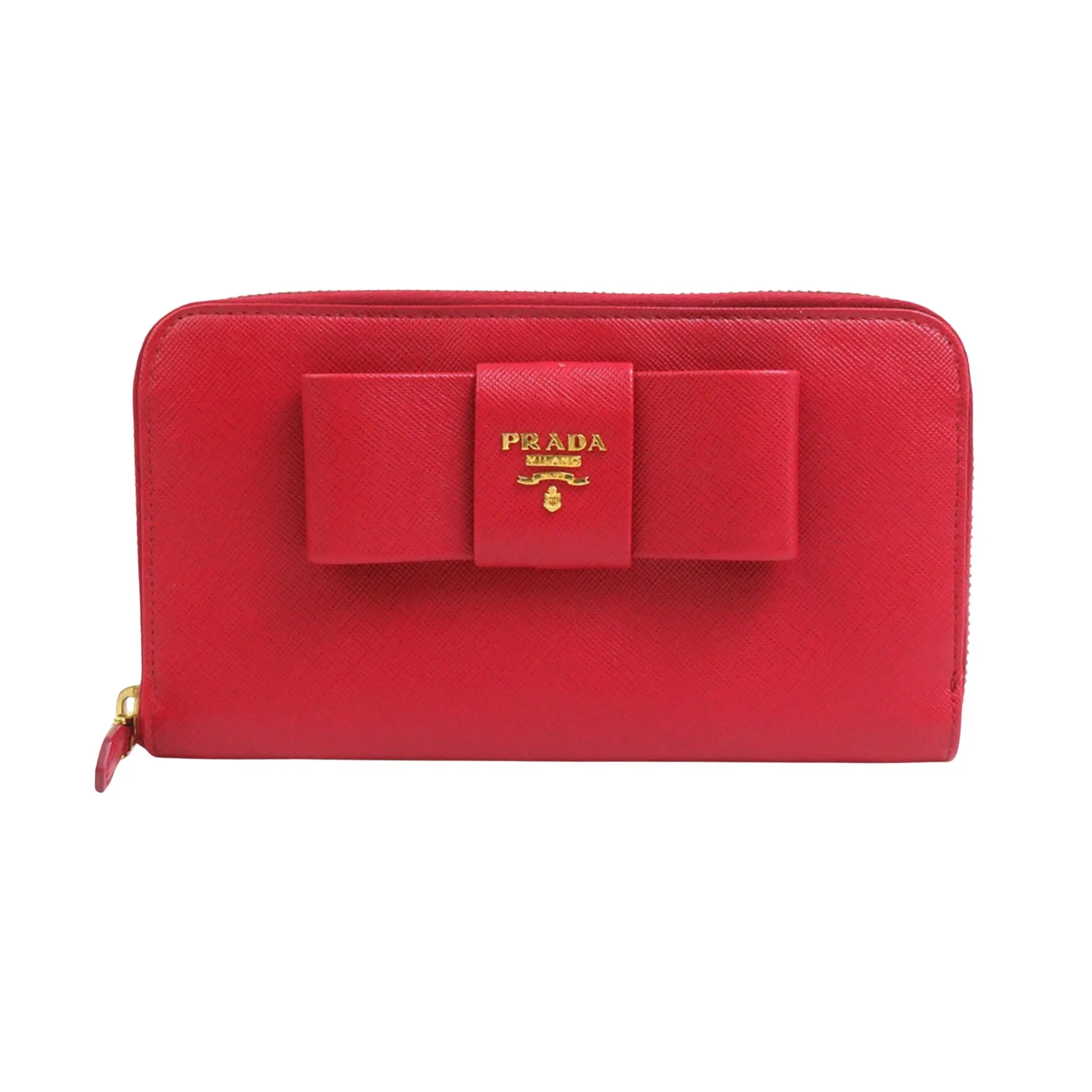 Prada Saffiano Red Leather Accessories