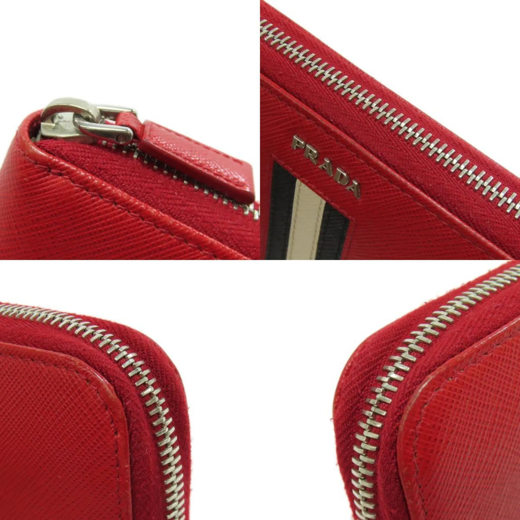 Prada Saffiano Red Leather Accessories