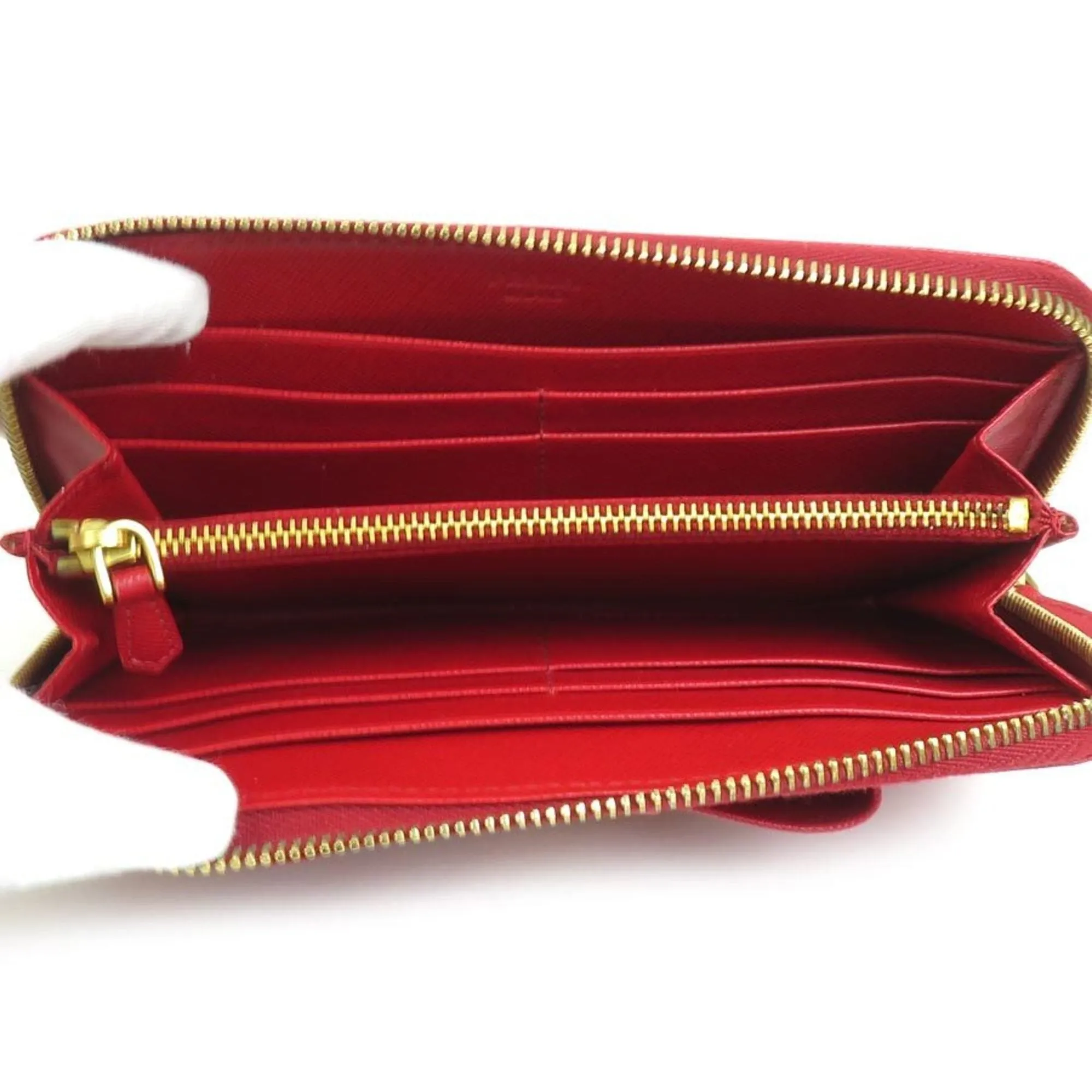 Prada Saffiano Red Leather Accessories