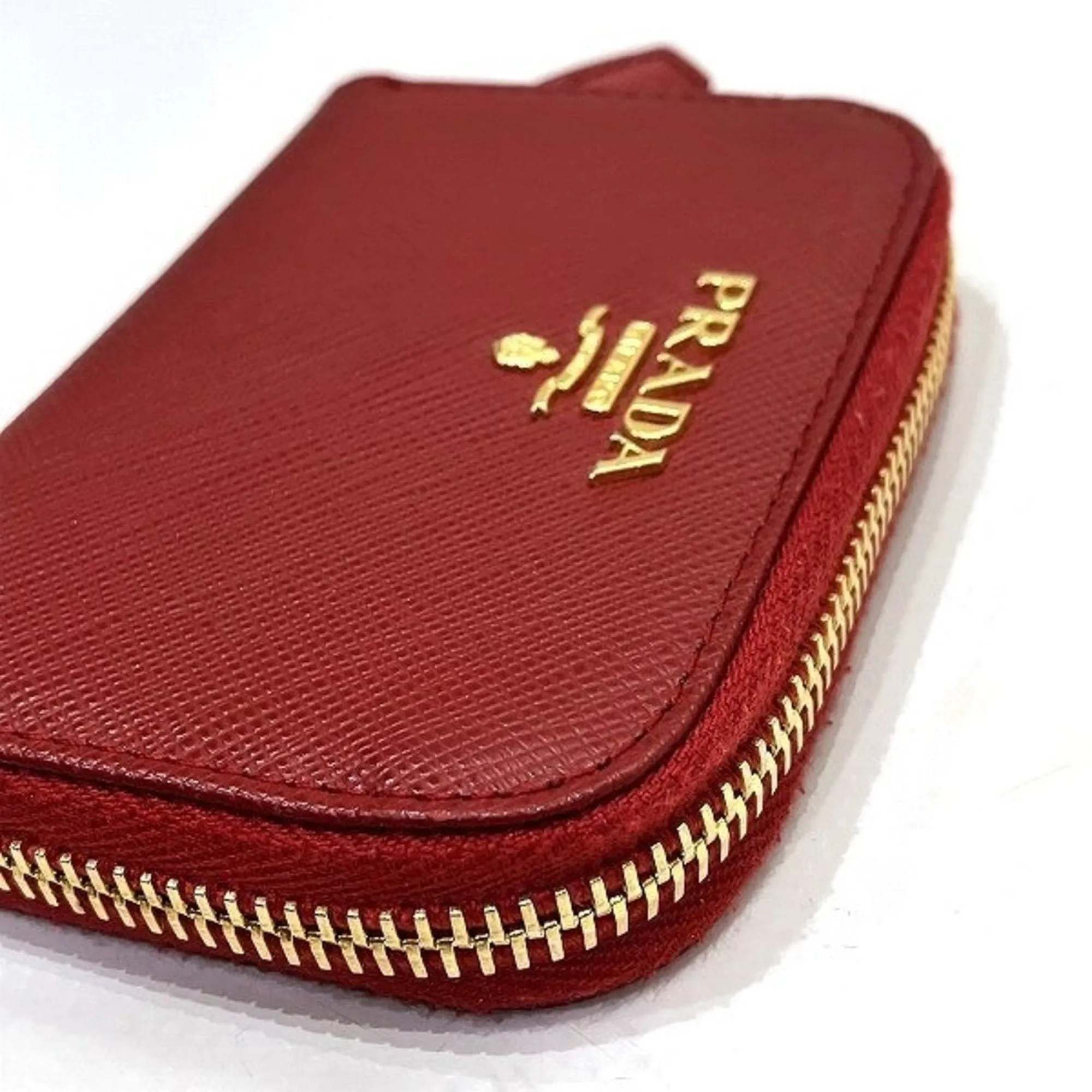 Prada Saffiano Red Leather Accessories