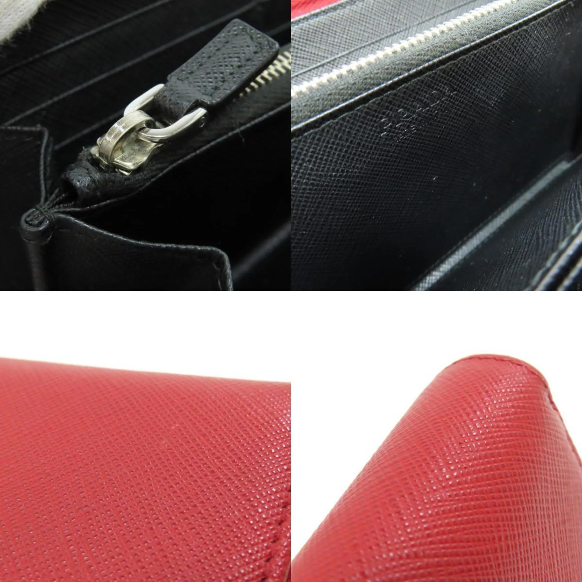 Prada Saffiano Red Leather Accessories