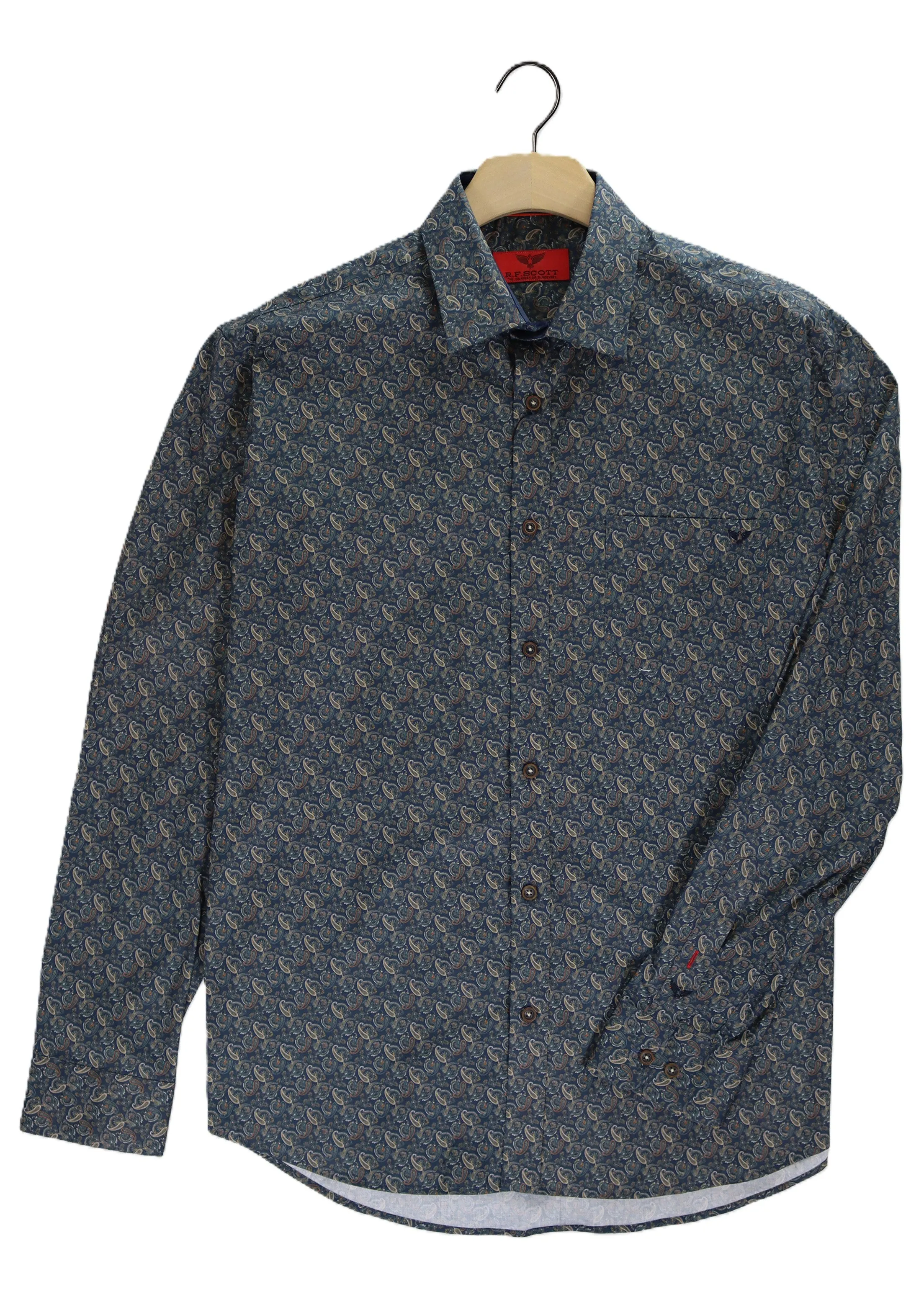 R.F. Scott - Fielding Shirts - Peacock Paisley