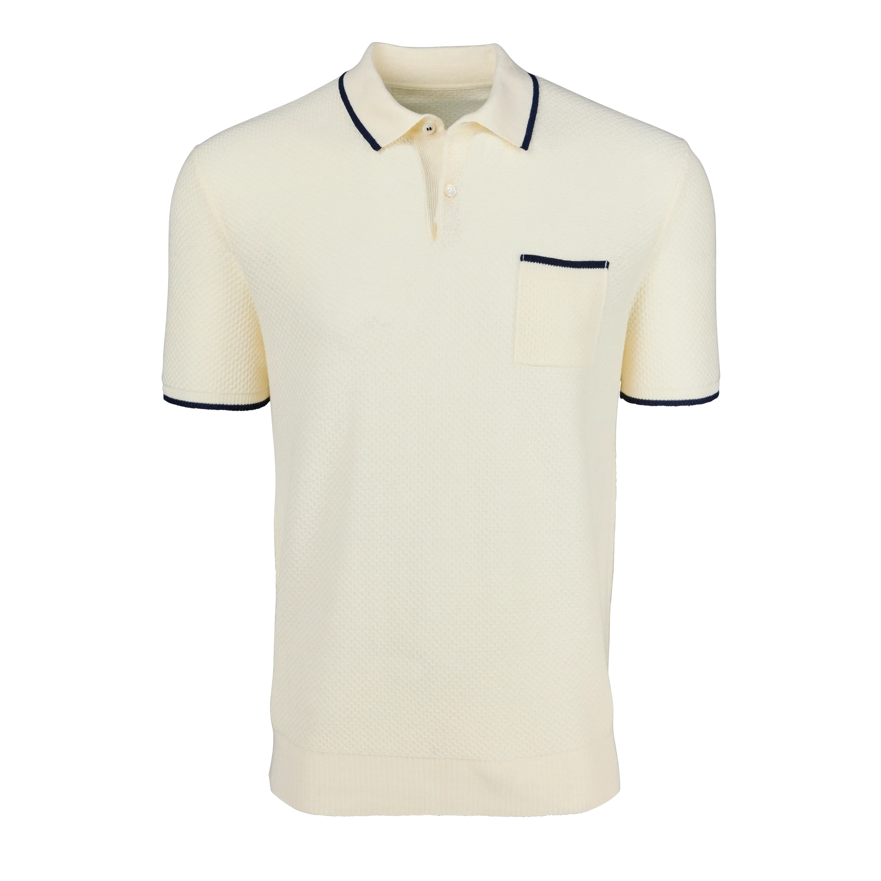 Seneca Short Sleeve Sweater Polo - Dune | Greyson Clothiers