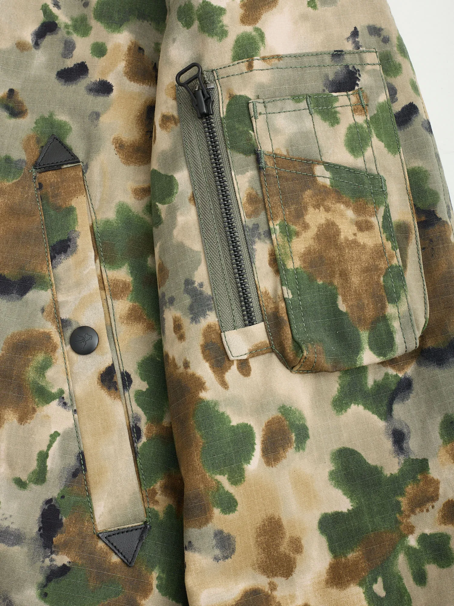 SPIEWAK & SONS Golden Fleece Camo Cotton Nylon Bomber Jacket S USA Made