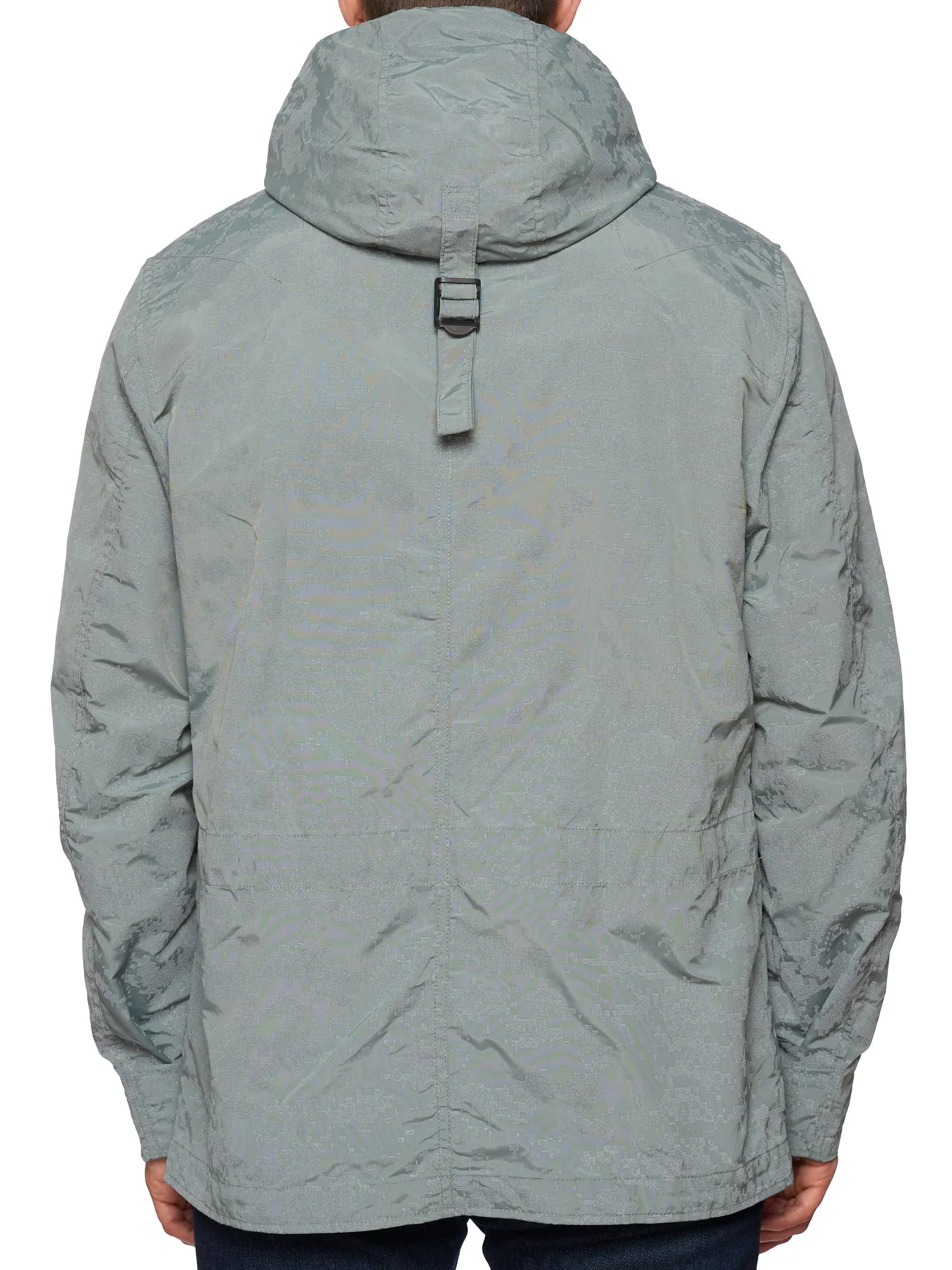 SPIEWAK & SONS Golden Fleece Gray Reflective Camo Nylon Jacket Parka XL USA Made