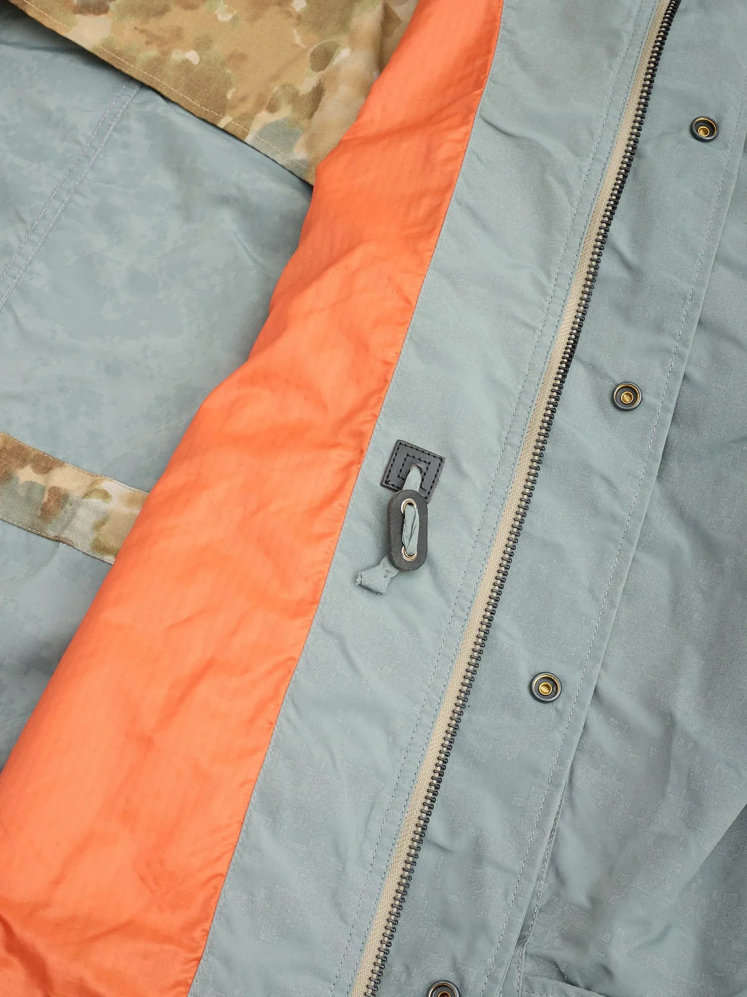 SPIEWAK & SONS Golden Fleece Gray Reflective Camo Nylon Jacket Parka XL USA Made